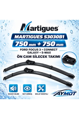 Martigues 750/750 Mm Ön Muz Silecek Takımı Ford Focus 3 Connect Galaxy S-max