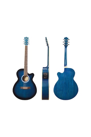 Extreme Xac45eq4bls Sahne Gitarı Mavi Aktif Ekolayzer Kesik K