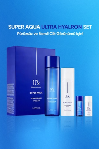 10 Farklı Hyalüronik Asit Kompleksi İçeren Yoğun Nemlendirici Set Super Aqua Ultra Hyalron Set 2