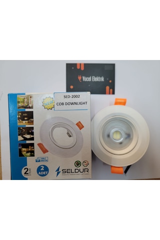 Seldur 5 Watt Cob Ledli Beyaz Kasa Beyaz Işık Spot 10 Lu Paket