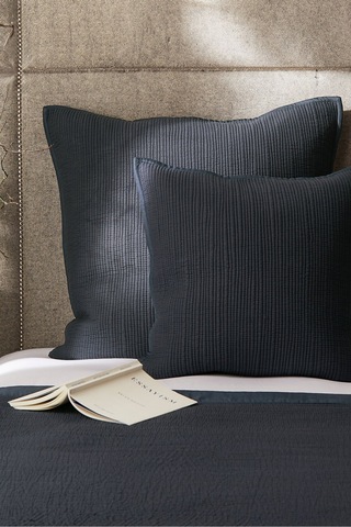 The White Company Belgravia Yastık, %100 Pamuk & Ipek, 50x50cm Lacivert