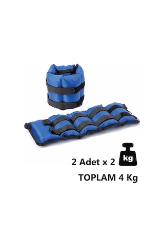 Spor Byfit 2 Kg x 2 Adet El veya Ayak Bileği Ağırlığı mavi
