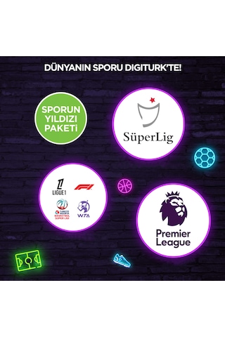 Digiturk Sporun Yıldızı Paketi 12 Aylık Uydu Kurulumlu