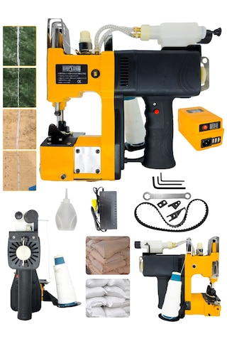 Daflong Dfl Ph001 Tek Akülü Şarjlı Çuval Dikme Makinesi Sarı