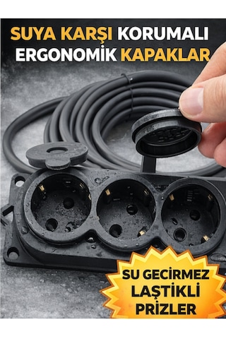 Kablo 50 Metre 3x2,5mm 3 Lü Uzatma Kablosu Tam Kesit Kaynak Makinası Kullanıma Uygundur 50 M