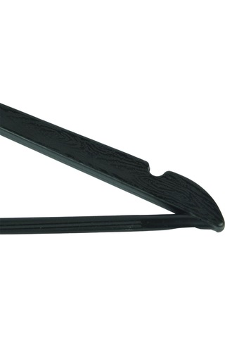 Elbise Askılığı Ahşap Görünümlü 12'li Siyah