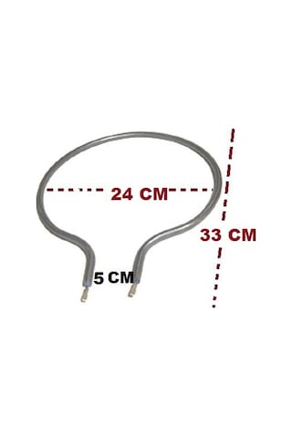 750 Watt Davul Fırın Rezistansı Çap 24 Cm Ampul Tip Kalın