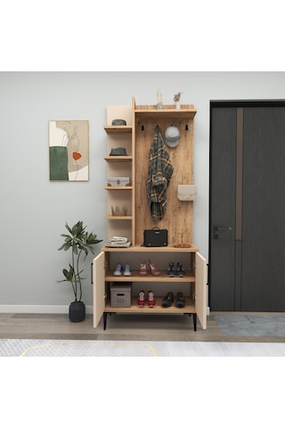 Arnetti Askılı Julendor Portmanto, Atlantik Çam Bej