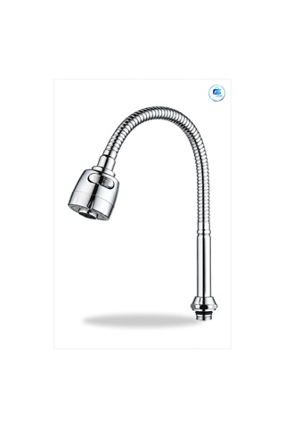 Metalik Kubar Esnek Krom Musluk Ucu Banyo Tesisatı Mutfak Lavabo