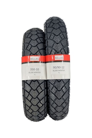 Kışlık Lastik 350-10 Ve 90/90-12 Takım Tl Tubeless - Dubleks