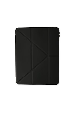 Apple Uyumlu iPad  Air 8. Ve 9. Nesillere Stantlı Kalem Bölmeli Siyah Renk Kapaklı Kılıf Kapaklı Kılıf