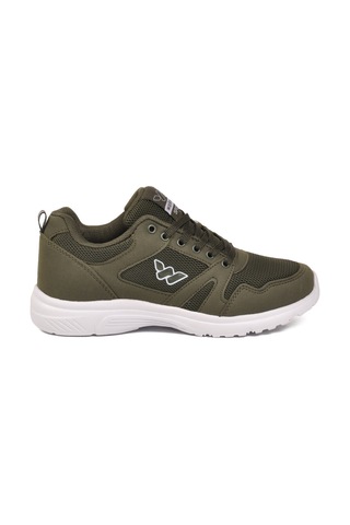 Walkway Haki Fileli Hafif Bağcıklı Esnek Unisex Spor Ayakkabı 020 G