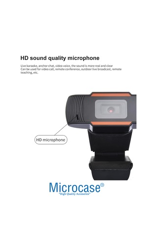 Microcase 720p 360 Dönerli Mandal Kıskaçlı Hd Webcam Kamera Zr806 - Al5152