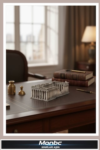 Monbc Parthenon Tapınağı Antik Yunan Mimari 3d Tasarım Dekoratif Biblo, Hediyelik Ve Ev Ofis İçin Şık Aksesuar