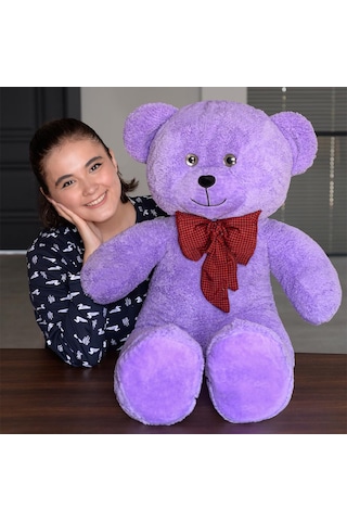 Özgüner Oyuncak 100 Cm Dev Pelüş Ayı, Papyonlu Ve Sevimli Büyük Boy Ayıcık, Yumuşak Sarılmalık Peluş, Sevgiliye Hediye 000 Açık Krem