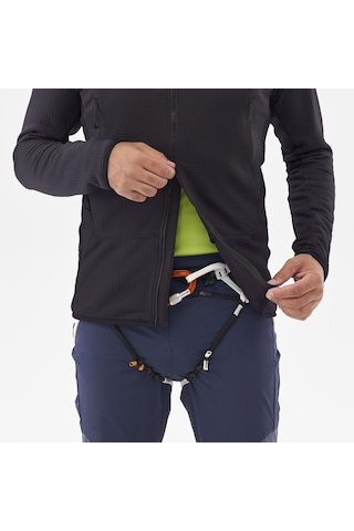 Millet Fusıon Grıd H Erkek Kapşonlu Polar Ceket Tam Fermuarlı Mıv9024 0247 Siyah