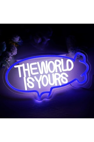 The World İs Yours Neon Led Tabela Dekoratif Aydınlatma