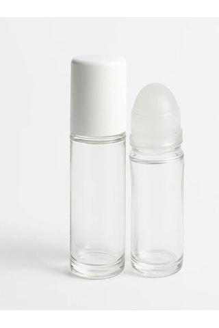50 Ml Boş Silindir Cam Roll-on Şişesi 70 Adet Şeffaf