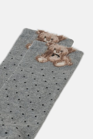 Suwen Ayıcıklı Puantiyeli Soket Çorap Wss12010378050 Gri