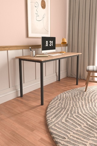 Viva Çalışma Masası Bilgisayar Masası Ofis Masası 110x55 Atlantik Çam  -  Siyah