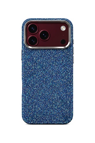 Nettech Apple İphone 17 Pro Max Uyumlu Nt-n130 Taşlı Seri Arka Koruma Kılıf - Açık Mavi