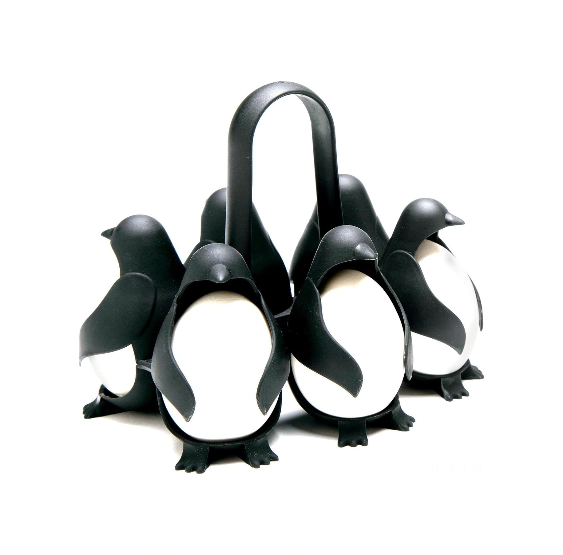 Yaleker Penguen Şekilli Yumurta Pişirici, Yumuşak Ve Sert Yumurta Pişirme, 1 Adet Siyah