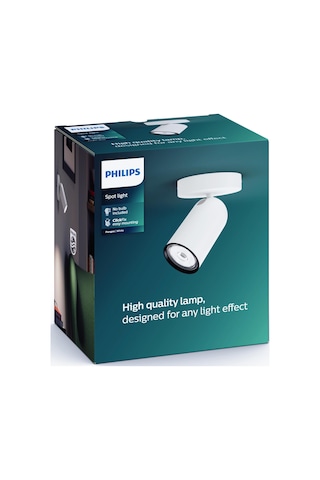 Philips myLiving Pongee Tavan/Duvar Beyaz Spot Lamba GU10 Duy (Ampul birlikte verilmez)