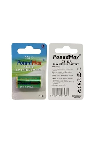 Poundmax Cr123a 3 V Dl123a / El123a / Cr123a / Cr17345 Cr123 Lityum-iyon Fotoğraf Pili