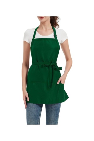 Fastbuy Şef Kısa Önlük 3 Cepli Ekstra Uzun Askılı Ayarlanabilir Askılı Yeşil Diğer