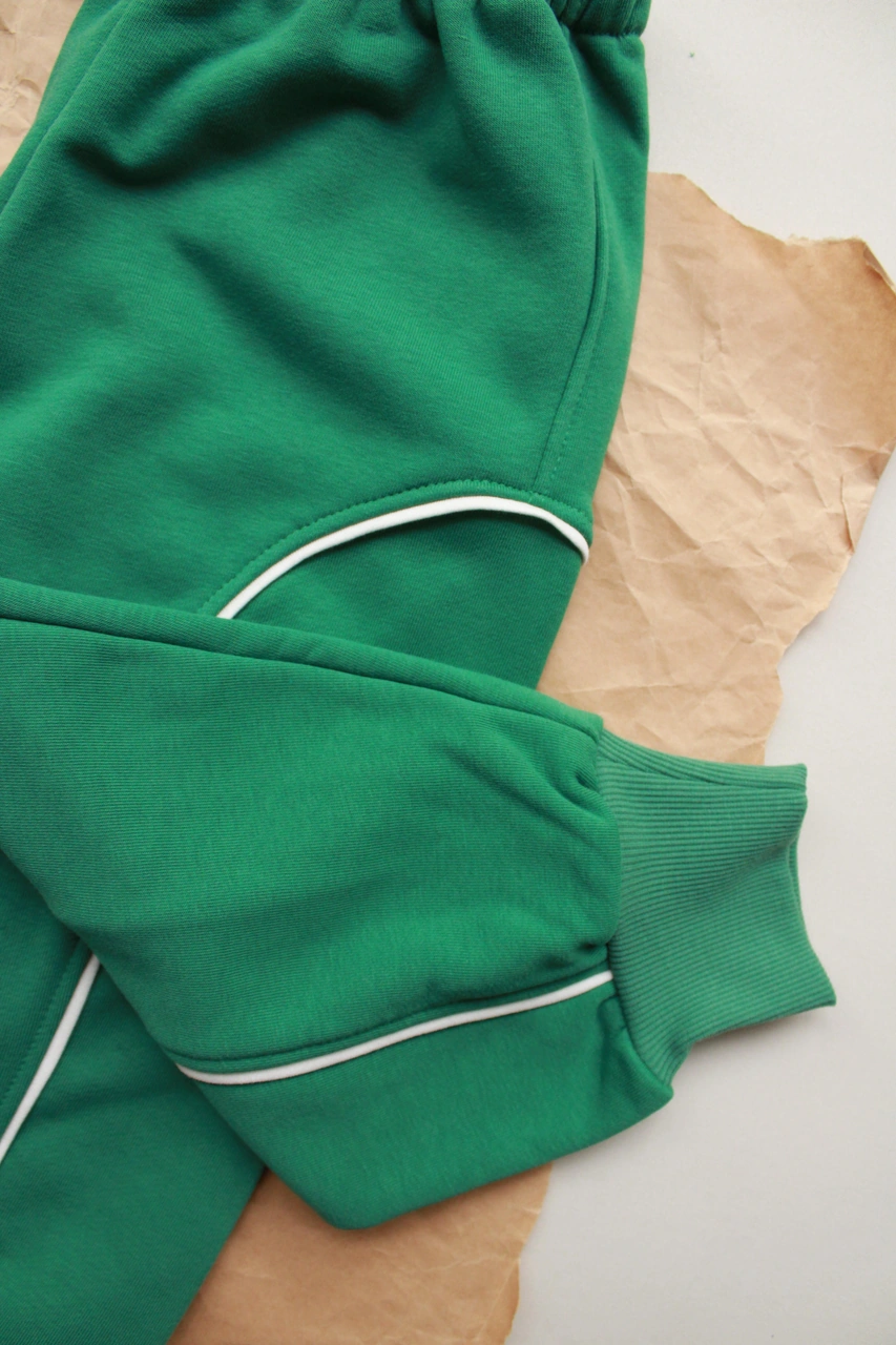 Yeşil Biye Detaylı Eşofman Altı Yeşil