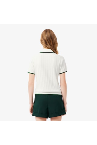Lacoste Kadın Regular Fit Kısa Kollu Polo Yaka Trikot-shirt Beyaz