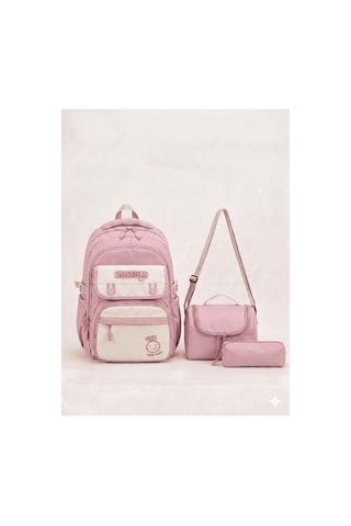 Waddell Lisansli Twill Kumas Logo Kapakli Pembe Okul Sirt Cantasi Termal Beslenme Cantasi Ve Kal