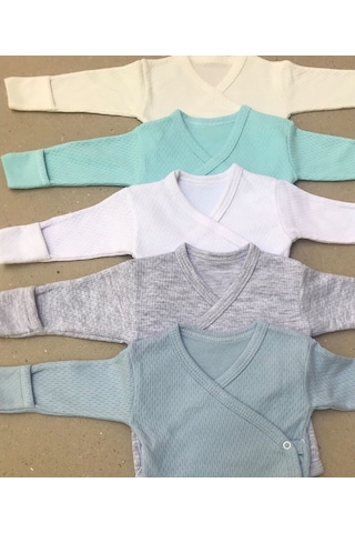 Özdemirlitekstil Bebelino Çıtçıtlı Badi Kruvaze (5 Li Paket) (456376188) Çok Renkli