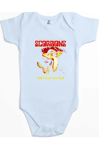 Zepplin Giyim Scorpions Love At First Sting Sarı Bebek Body Zıbın