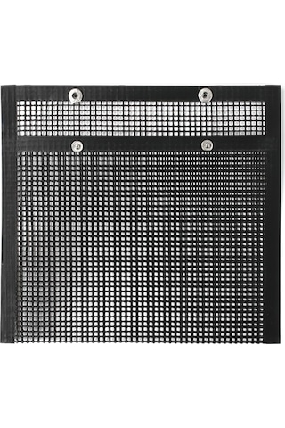 Moveevo Büyük Boy Teflon Izgara Torbası - Yeniden Kullanılabilir, Yapışmaz Ve Isıya Dayanıklı 27x22cm Siyah