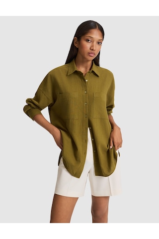 Pierre Cardin Kadın Haki Gömlek Desenli 50328624-vr027