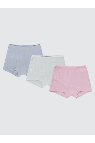 Civil Girls Kız Çocuk 3'lü Boxer Set 2-10 Yaş Beyaz
