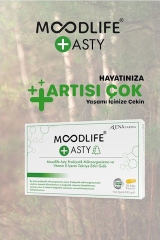 Moodlife Asty Probiyotik Ve Vitamin D İçeren Takviye Edici Gıda 30 Kapsül