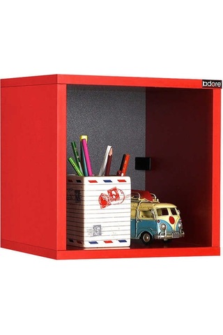 Adoremobilya Rainbow Genç Odası Duvar Rafı-Kırmızı