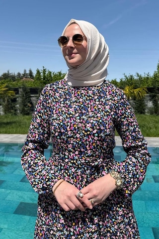 Rabia Şamlı Hale Elbise Siyah Normal