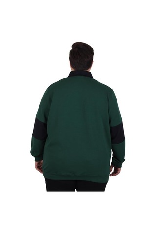 Starbattal Büyük Beden Polo Yaka Fermuarlı Sweat Double Face 25709 Neftı Neftı