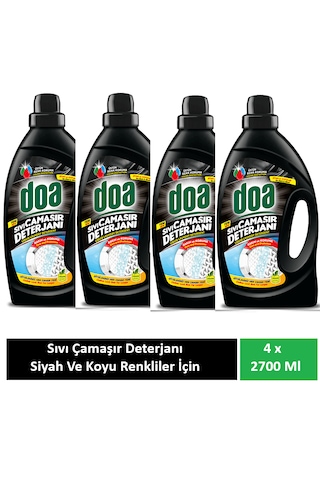 Doa Sıvı Çamaşır Deterjanı Siyah Ve Koyu Renkler 4 X 2700 Ml 2700 ML