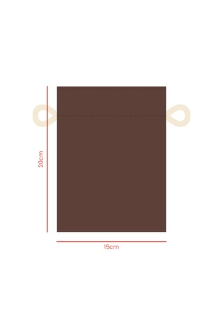 Baghashtag Kahverengi Bez Kese 15 Cm X 20 Cm Çok renkli
