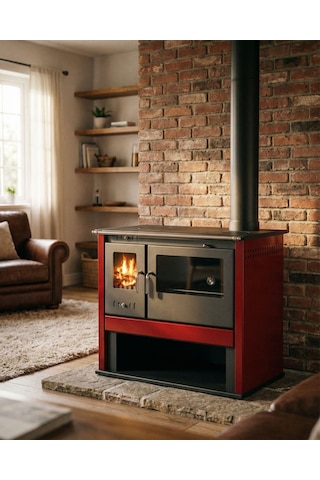 Goldfire Nova 11,5kw Odunluk Ve Fırınlı Çelik Kuzine Soba