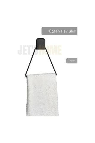 Jet's Home Üçgen Havluluk Paslanmaz Çelik Banyo Havluluk Düzenleyici Siyah Siyah