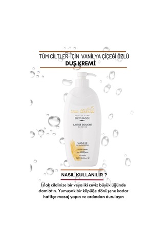 Byphasse Caresse Vanilya Çiçeği Özlü Duş Kremi 1 L
