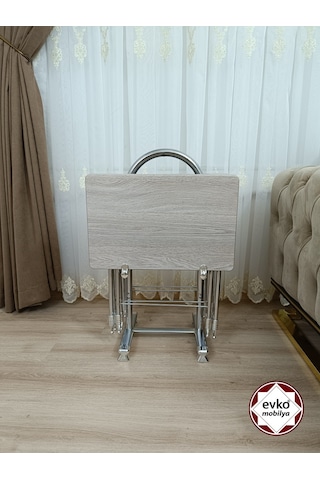 Çanta Zigon Sehpa,4'lü Sehpa, Zigon Sehpası, Mdf Mebran - Cordoba
