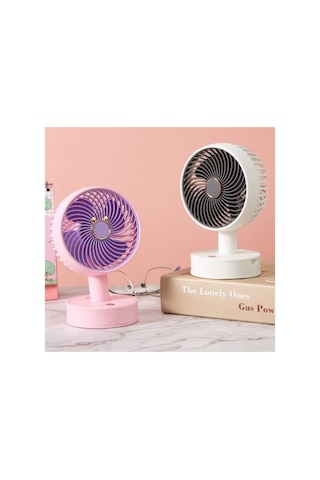 Mini El Fan Masaüstü Yeni Nesil Vantilatör 3 Kademeli Masaüstü Fan Şarjlı Sogutucu