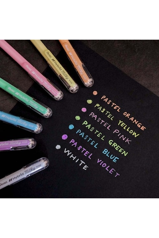 Pentel Hybrid Milky 0.8 MM Jel Kalem - Pastel Mavi