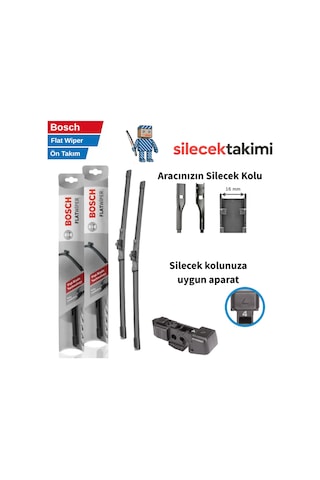 Opel Combo Silecek Takımı 2023 Model Ön Bosch Flat Wiper
